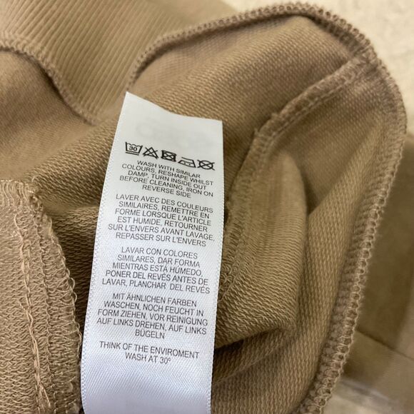 ASOS Long Full Zip Cotton Boyfriend Cardigan women’s M Tan V-Neck Pockets - Picture 11 of 11